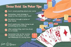 Texas Hold Em Tournament Strategy - Play Your Hand